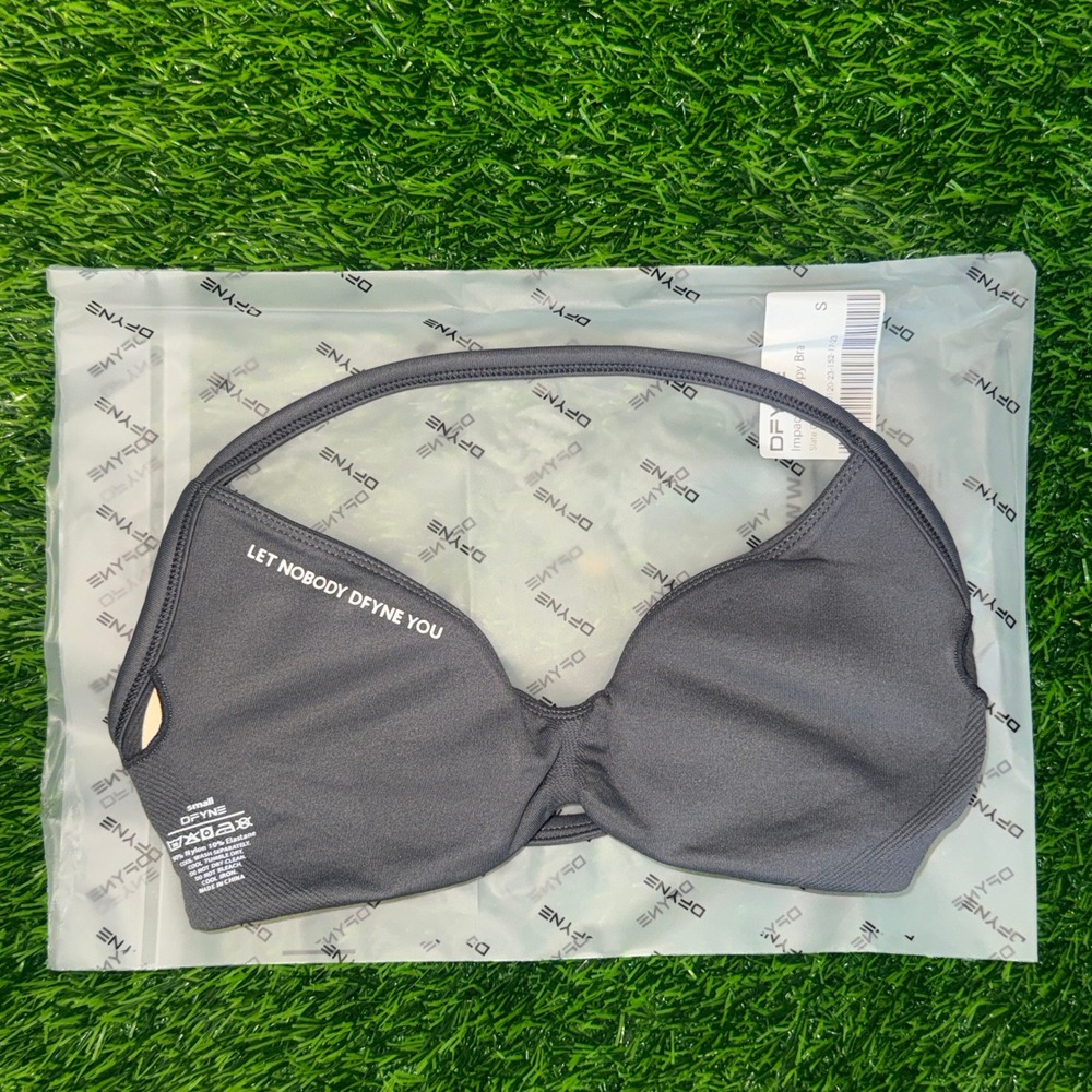 Dfyne impact strappy bra shark gray small - Picture 3 of 4